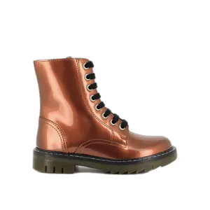 Glossy leather boots for kids Pom d'Api Sid image-0