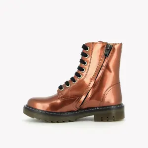 Glossy leather boots for kids Pom d'Api Sid image-1