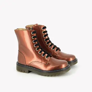 Glossy leather boots for kids Pom d'Api Sid image-2