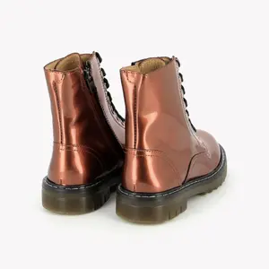 Glossy leather boots for kids Pom d'Api Sid image-3