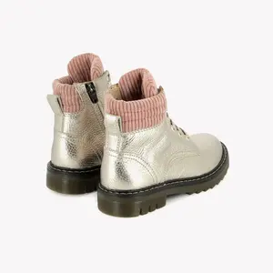 Children's grained leather ankle boots Pom d'Api Sid Hi Bike image-2