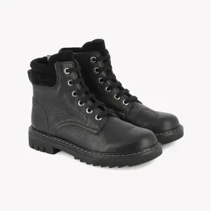 Baby grain leather ankle boots Pom d'Api Sid Hi Bike image-1