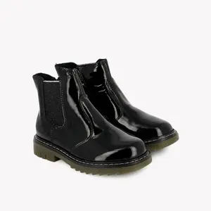 Kids' patent leather ankle boots Pom d'Api Sid Jod Fur image-2