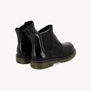 Kids' patent leather ankle boots Pom d'Api Sid Jod Fur image-3