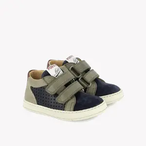 Baby suede leather sneakers Pom d'Api Mousse Perfo image-1