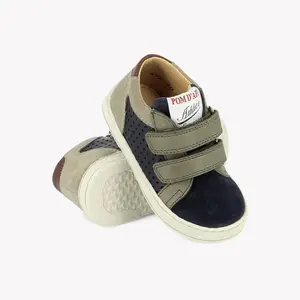 Baby suede leather sneakers Pom d'Api Mousse Perfo image-2