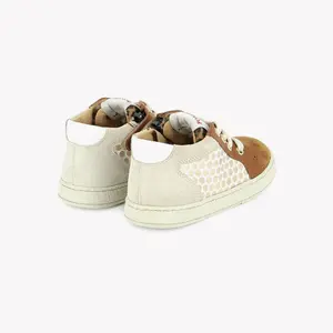 Lace-up baby trainers Pom d'Api Mousse Top image-2
