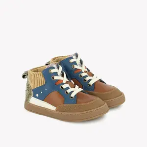 Baby leather Trainers Pom d'Api Mousse Bump image-1