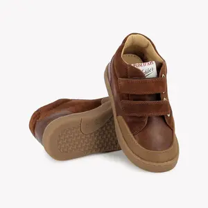 Smooth leather baby ankle boots Pom d'Api Mousse Backy image-4