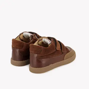 Smooth leather baby ankle boots Pom d'Api Mousse Backy image-3