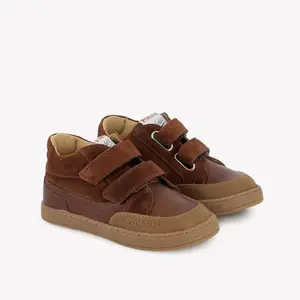 Smooth leather baby ankle boots Pom d'Api Mousse Backy image-2