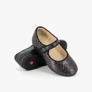 Glitter leather ballet flats for baby girls Pom d'Api Daisy Baby image-1
