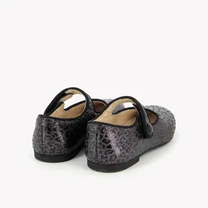Glitter leather ballet flats for baby girls Pom d'Api Daisy Baby image-2