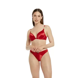 Sutiã ampliforme com taça moldada em satin para mulher Morgan Ava image-1