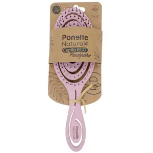 3-color massaging hair brush for women Ponette Eco image-0