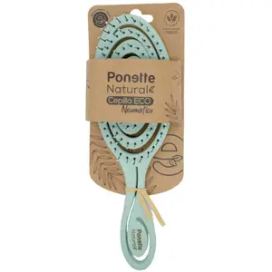 3-color massaging hair brush for women Ponette Eco image-1