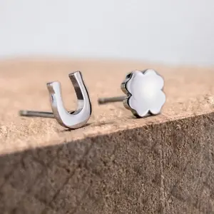 Women's clover &amp; horseshoe earrings Ponytail & Co