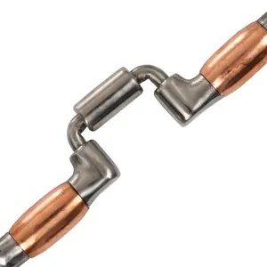 Western snaffle bit for horse made of iron with copper rollers and beads. Pool's image-2