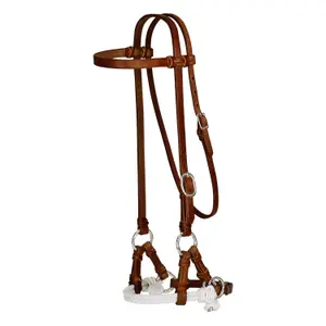 Bridon sans mors pour cheval en cuir Pool's 2Raw image-0