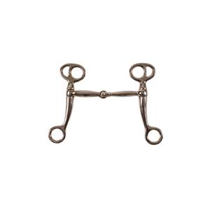 Western snaffle bit for horse with short cheeks in iron Pool's image-0