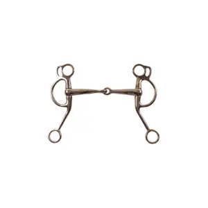 Western snaffle bit for horse with relaxed side pieces in stainless steel Pool's image-0