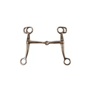 Western snaffle bit for horses in stainless steel Pool's image-0