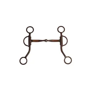 Western snaffle bit for horse with medium cheeks Pool's image-0