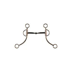 Mordedor western para caballo con mejillas largas de acero inoxidable Pool's 1168 image-0