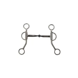 Mors western snaffle pour cheval incrustés en cuivre Pool's image-0