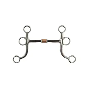 Μπράτσο western snaffle για άλογο, επίπεδες ράβδοι από χαλκό Pool's image-0