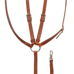 Martingale with ring and oiled leather collar Pool's image-1