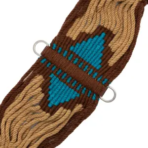 Western saddle strap for horse in mohair with Aztec design Pool's image-3