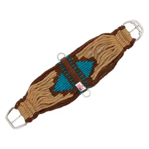 Western saddle strap for horse in mohair with Aztec design Pool's image-1