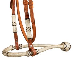 Bosal riding bridle with horsehair reins Pool's image-3