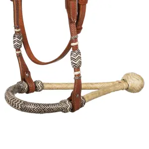 Leather horse riding bridles with cotton mecate reins Pool's image-3