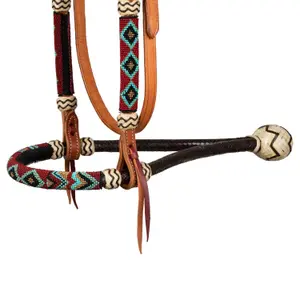 Reitbridle mit weichem Leder und Zügel aus Rosshaar Pool's image-3