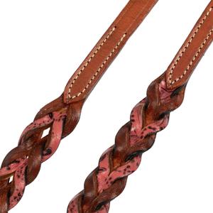 Braided leather reins for horse Pool's image-2