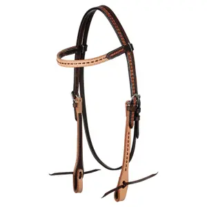 Bridle equitazione western con sopracciglia diritte Pool's 2 Tone image-0