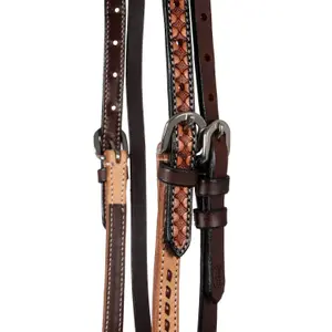 Bridle equitazione western con sopracciglia diritte Pool's 2 Tone image-1