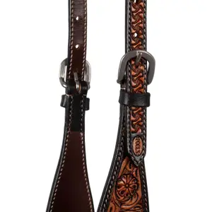 Νυφική ιππασία Pool's Floral One Ear Western image-2