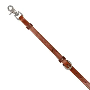 Jachtcollier voor paard met gevlochten leren versieringen Pool's image-2