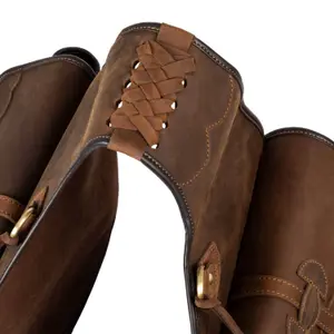 Saco de sela para cavalo ocidental em couro decorado Pool's image-1