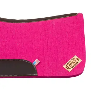 Western saddle pad for horse made of felt with leather reinforcement Pool's image-4