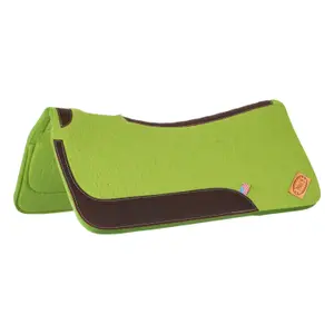 Western saddle pad for horse made of felt with leather reinforcement Pool's image-1