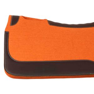 Western saddle pad for horse made of felt with leather reinforcement Pool's image-3