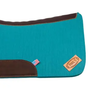 Western saddle pad for horse made of felt with leather reinforcement Pool's image-4