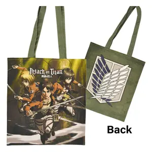 Children's shopping bag Popbuddies Attack on Titan Eren, Mikasa & Armin image-0