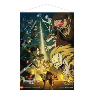 Banner Popbuddies Attack on Titan: The Final Season wallscroll Paradis Island Vs Marley image-0
