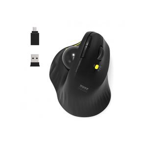 Souris ergonomique avec boule directionnelle bluetooth sans fil rechargeable USB-A / USB-C 2.4 Ghz Port Designs