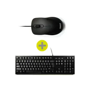 Clavier et souris filaire USB-A ambidextre optique 1000 DPI azerty EU Port Designs image-2